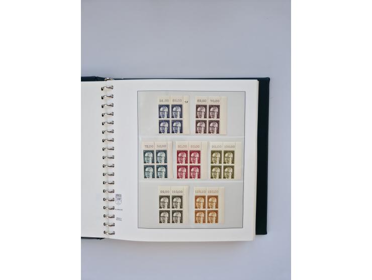 1951/2023, reichhaltiger postfrischer/ungebrauchter und gestempelter Sammlungsbestand mit Viererblocks, Bogenecken, Oberrands