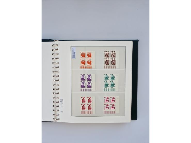 1951/2023, reichhaltiger postfrischer/ungebrauchter und gestempelter Sammlungsbestand mit Viererblocks, Bogenecken, Oberrands