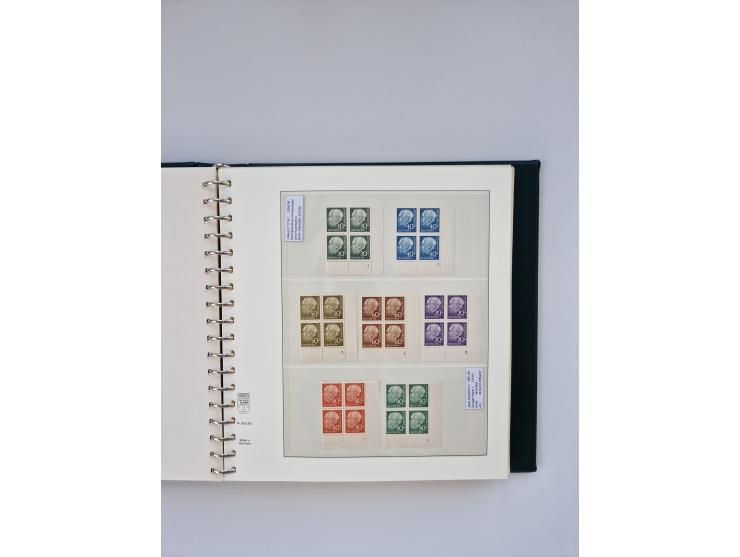 1951/2023, reichhaltiger postfrischer/ungebrauchter und gestempelter Sammlungsbestand mit Viererblocks, Bogenecken, Oberrands