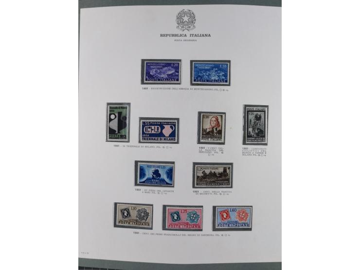 1945/1980, mostly mint never hinged collection with only a few unused, including Airmail and Express stamps, some better sets