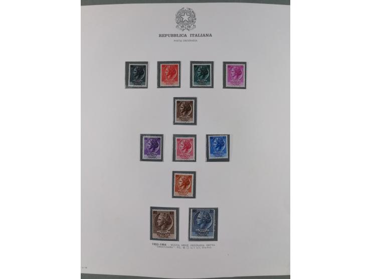 1945/1980, mostly mint never hinged collection with only a few unused, including Airmail and Express stamps, some better sets