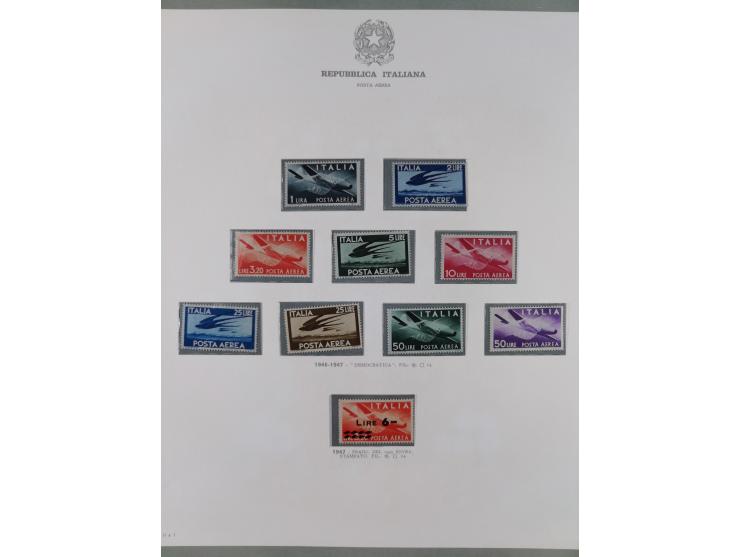 1945/1980, mostly mint never hinged collection with only a few unused, including Airmail and Express stamps, some better sets