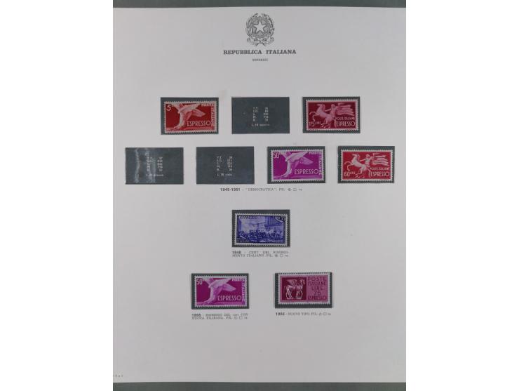 1945/1980, mostly mint never hinged collection with only a few unused, including Airmail and Express stamps, some better sets