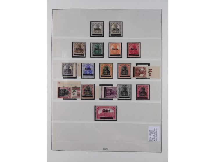 1920/59, in den Hauptnummern stark überkomplette fast ausnahmslos postfrische Sammlung inkl. Dienstmarken, dabei Mi.-Nr. 1-17