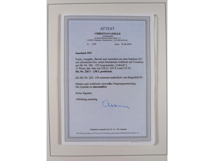 1920/59, in den Hauptnummern stark überkomplette fast ausnahmslos postfrische Sammlung inkl. Dienstmarken, dabei Mi.-Nr. 1-17