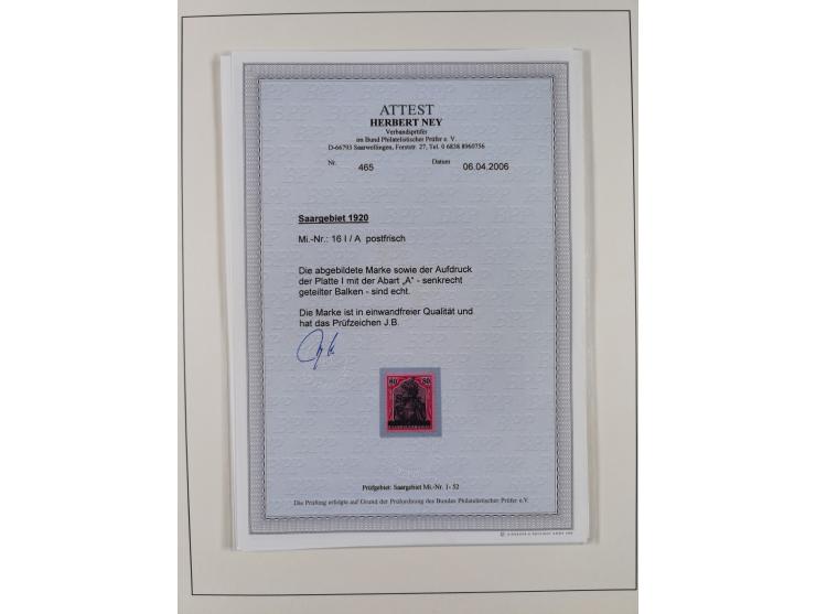 1920/59, in den Hauptnummern stark überkomplette fast ausnahmslos postfrische Sammlung inkl. Dienstmarken, dabei Mi.-Nr. 1-17