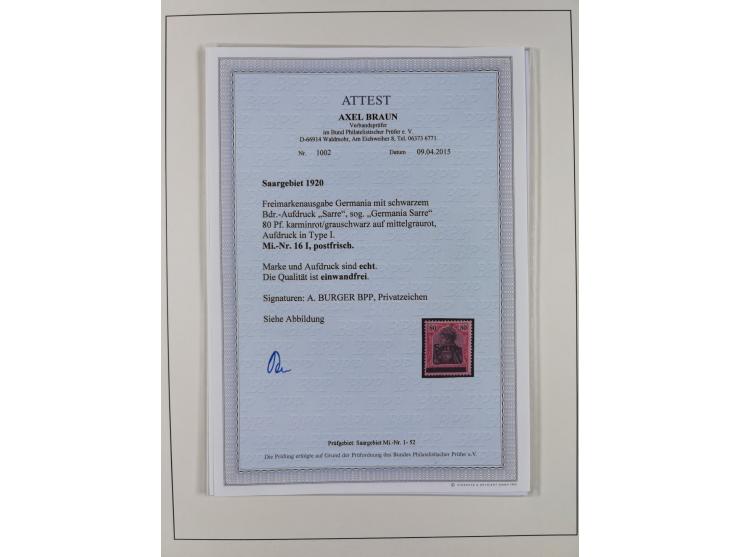 1920/59, in den Hauptnummern stark überkomplette fast ausnahmslos postfrische Sammlung inkl. Dienstmarken, dabei Mi.-Nr. 1-17