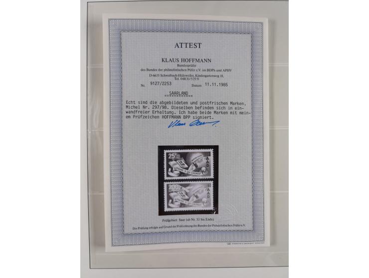 1920/59, in den Hauptnummern stark überkomplette fast ausnahmslos postfrische Sammlung inkl. Dienstmarken, dabei Mi.-Nr. 1-17