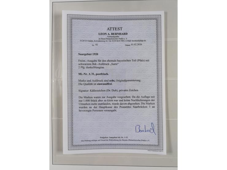 1920/59, in den Hauptnummern stark überkomplette fast ausnahmslos postfrische Sammlung inkl. Dienstmarken, dabei Mi.-Nr. 1-17