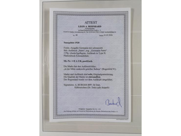 1920/59, in den Hauptnummern stark überkomplette fast ausnahmslos postfrische Sammlung inkl. Dienstmarken, dabei Mi.-Nr. 1-17