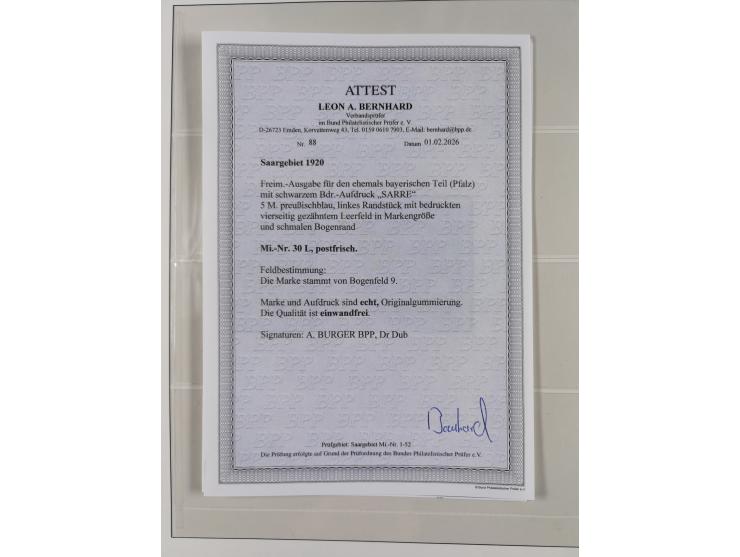 1920/59, in den Hauptnummern stark überkomplette fast ausnahmslos postfrische Sammlung inkl. Dienstmarken, dabei Mi.-Nr. 1-17