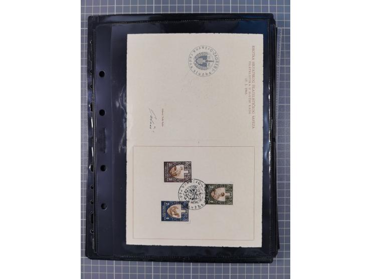 1941/44 (ca.), unused and used collection with over 85 covers and cards, including a fine group of Justice Court Fiscals used