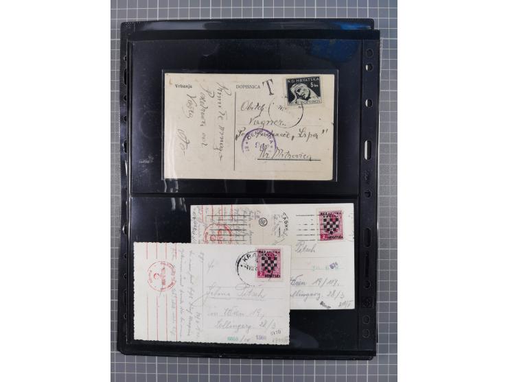 1941/44 (ca.), unused and used collection with over 85 covers and cards, including a fine group of Justice Court Fiscals used