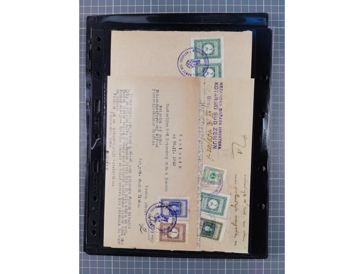 1941/44 (ca.), unused and used collection with over 85 covers and cards, including a fine group of Justice Court Fiscals used