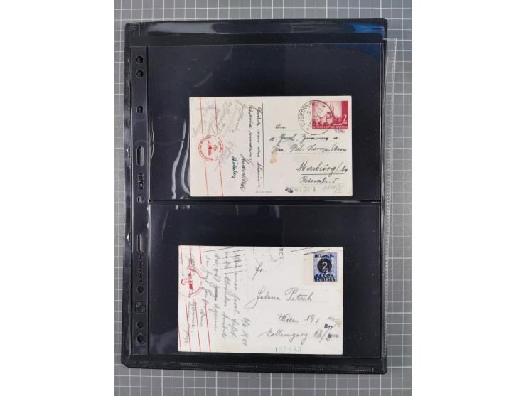 1941/44 (ca.), unused and used collection with over 85 covers and cards, including a fine group of Justice Court Fiscals used