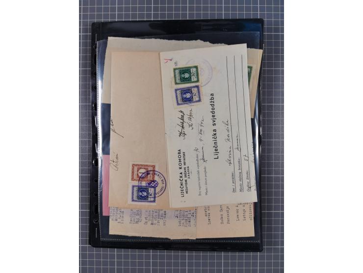 1941/44 (ca.), unused and used collection with over 85 covers and cards, including a fine group of Justice Court Fiscals used