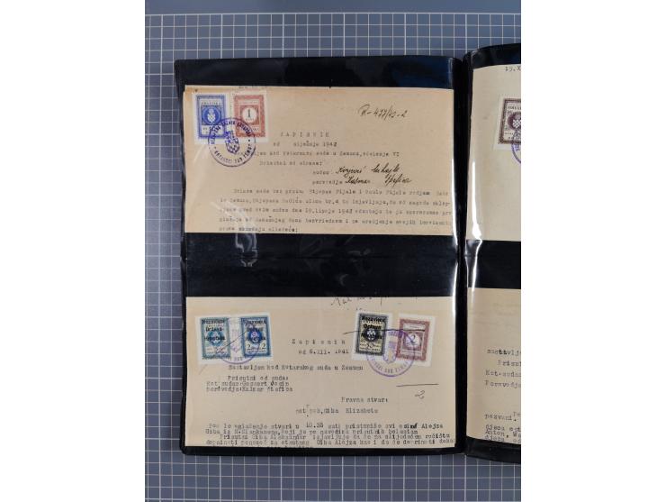 1941/44 (ca.), unused and used collection with over 85 covers and cards, including a fine group of Justice Court Fiscals used