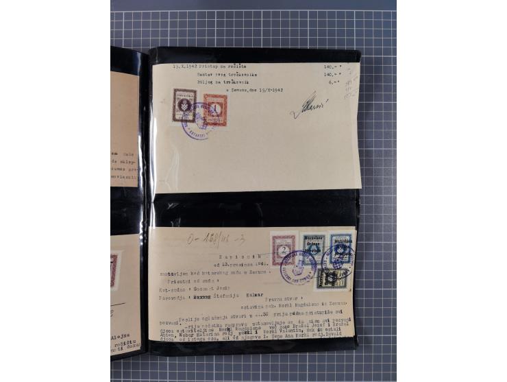 1941/44 (ca.), unused and used collection with over 85 covers and cards, including a fine group of Justice Court Fiscals used