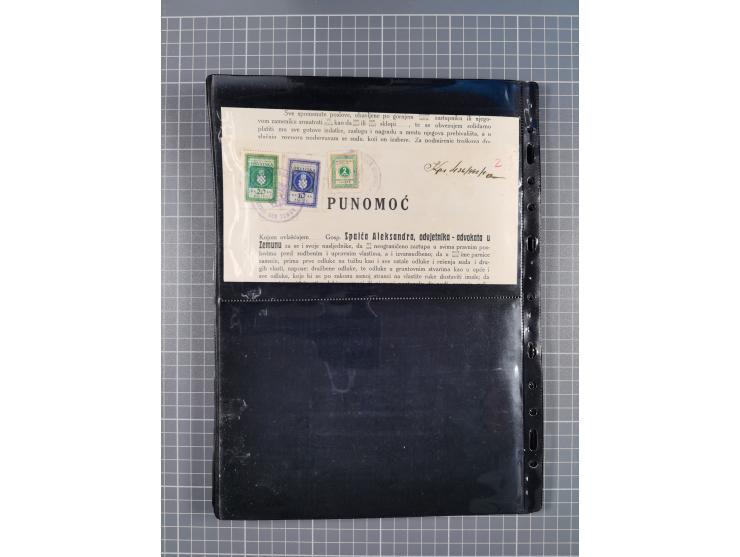 1941/44 (ca.), unused and used collection with over 85 covers and cards, including a fine group of Justice Court Fiscals used