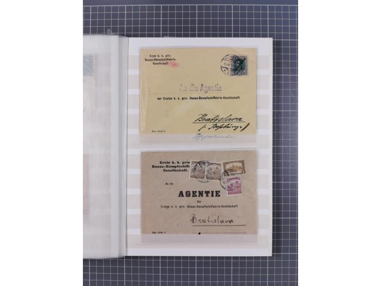 1860/1919 (ca.), kleine Partie Schiffspot mit 16 Briefen und Karten, dabei u.a. 1913 “S/S HELOUAN”, 1914 “KRIEGS-MARINE DAMPF