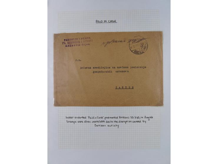 1941/44, selection of 24 covers and cards, including Postage Dues, some interesting usages including Paid in Cash and censore