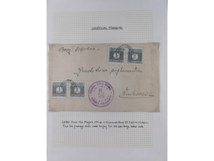 1941/44, selection of 24 covers and cards, including Postage Dues, some interesting usages including Paid in Cash and censore