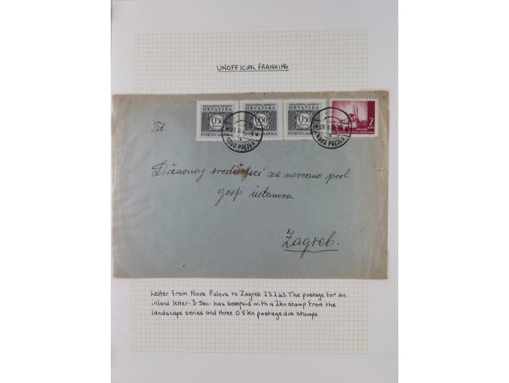 1941/44, selection of 24 covers and cards, including Postage Dues, some interesting usages including Paid in Cash and censore