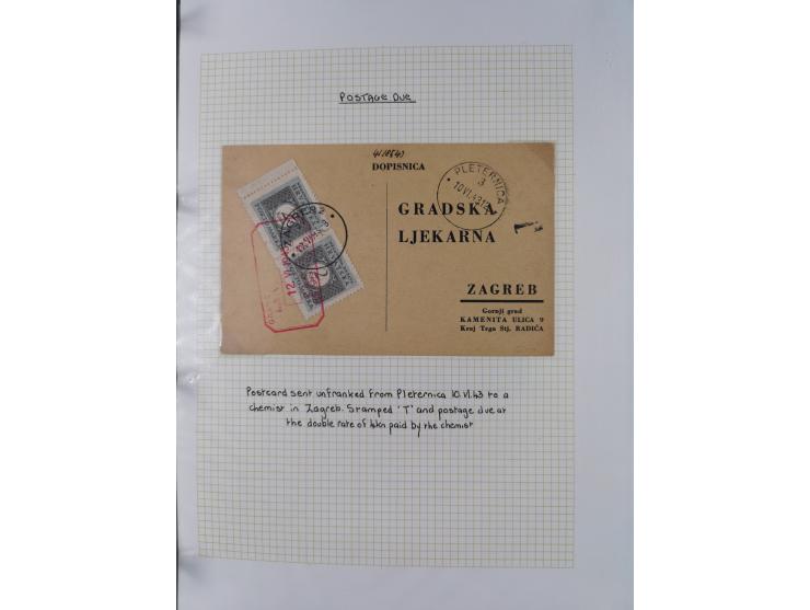 1941/44, selection of 24 covers and cards, including Postage Dues, some interesting usages including Paid in Cash and censore