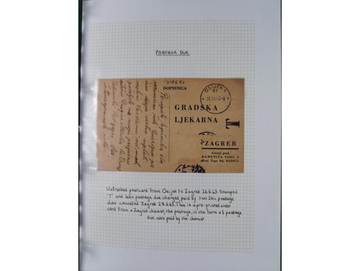 1941/44, selection of 24 covers and cards, including Postage Dues, some interesting usages including Paid in Cash and censore