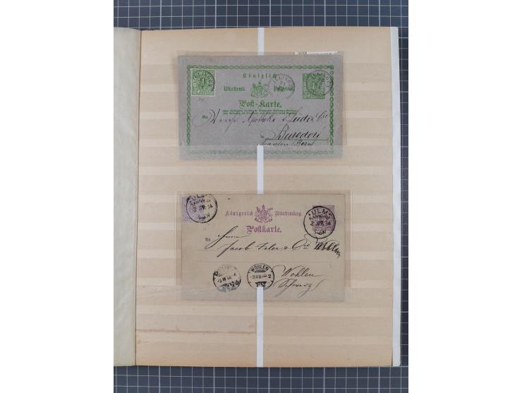 1829/1952, &nbsp;Partie mit 31 Belegen, inkl. Feldpost, Alt Württemberg, Danzig und Fr. Zone, etc., sauber im Album