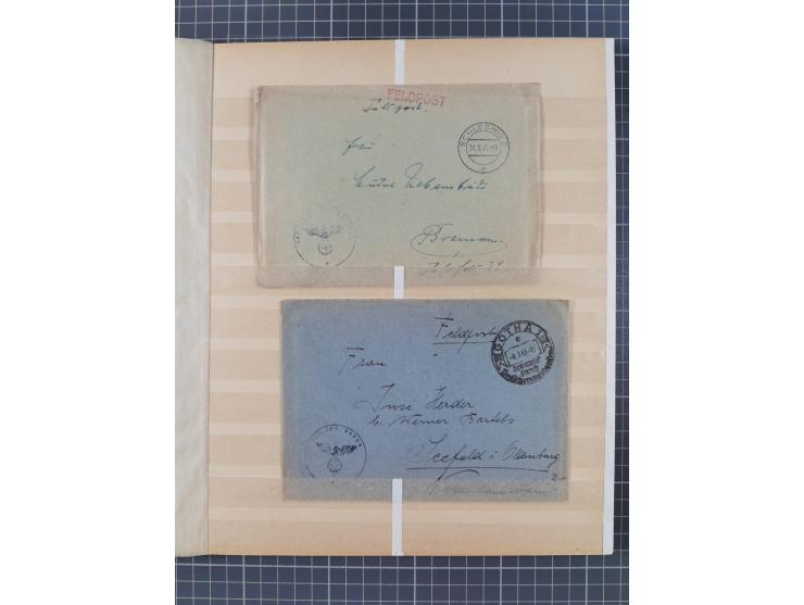 1829/1952, &nbsp;Partie mit 31 Belegen, inkl. Feldpost, Alt Württemberg, Danzig und Fr. Zone, etc., sauber im Album