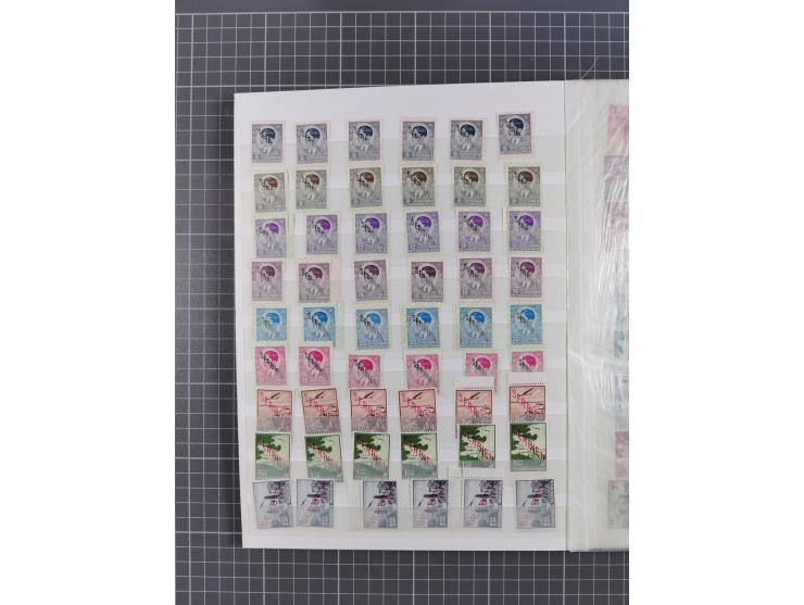 1941/43, postfrischer Doubletten-Bestand, inklusive Dienstmarke und Portomarken, Mi.-Nr. 1-107 komplett sowie Bl. 1-4, jede W