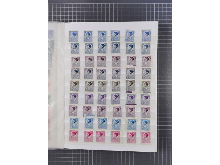 1941/43, postfrischer Doubletten-Bestand, inklusive Dienstmarke und Portomarken, Mi.-Nr. 1-107 komplett sowie Bl. 1-4, jede W