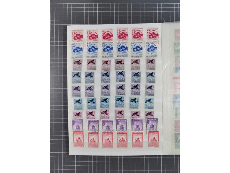 1941/43, postfrischer Doubletten-Bestand, inklusive Dienstmarke und Portomarken, Mi.-Nr. 1-107 komplett sowie Bl. 1-4, jede W