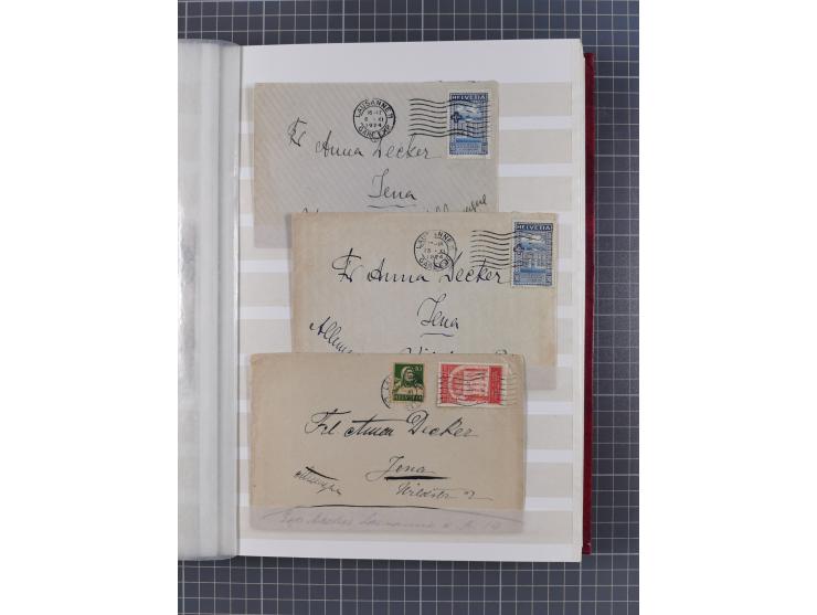 1813/1955, Partie mit 50 Briefen und Karten, dabei Vorphila, interessante Verwendungen ab Strubel, mit Luftpost, Mehrfach- un