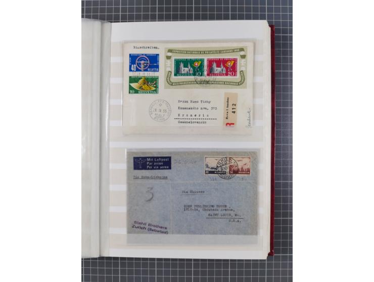 1813/1955, Partie mit 50 Briefen und Karten, dabei Vorphila, interessante Verwendungen ab Strubel, mit Luftpost, Mehrfach- un