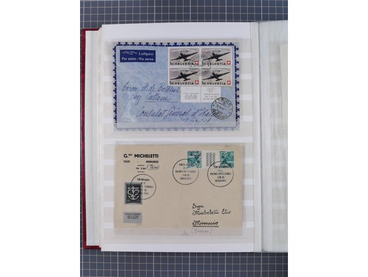 1813/1955, Partie mit 50 Briefen und Karten, dabei Vorphila, interessante Verwendungen ab Strubel, mit Luftpost, Mehrfach- un