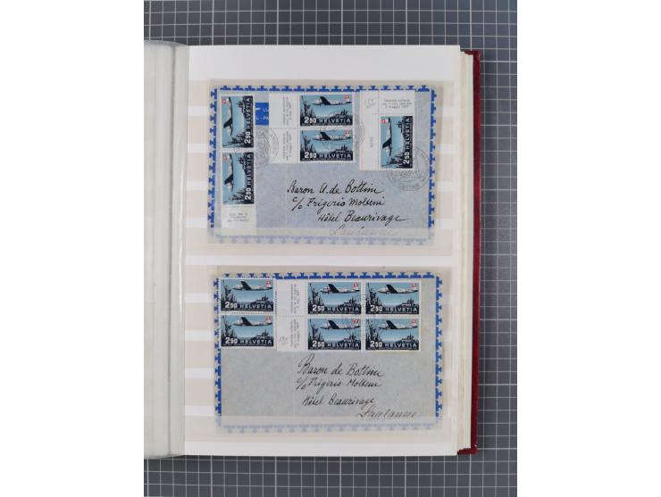 1813/1955, Partie mit 50 Briefen und Karten, dabei Vorphila, interessante Verwendungen ab Strubel, mit Luftpost, Mehrfach- un