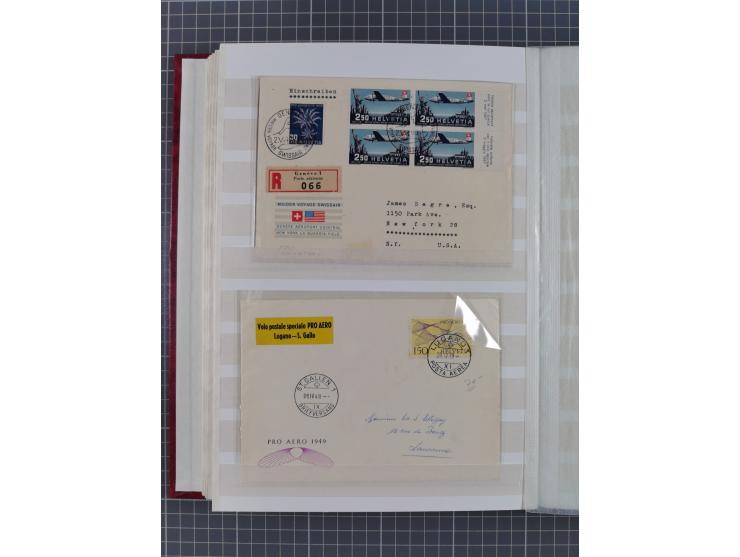 1813/1955, Partie mit 50 Briefen und Karten, dabei Vorphila, interessante Verwendungen ab Strubel, mit Luftpost, Mehrfach- un