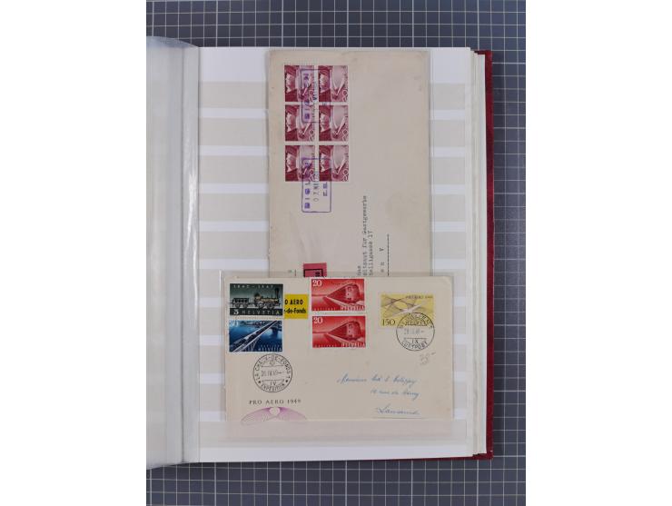 1813/1955, Partie mit 50 Briefen und Karten, dabei Vorphila, interessante Verwendungen ab Strubel, mit Luftpost, Mehrfach- un