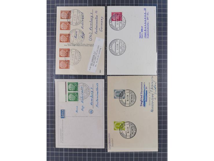 1892/1956, kleine Partie Schiffspost, Schwerpunkt nach 1930, dabei u.a. 1892 Entlassungs-Zeugniss von “Hamburg-Amerikanische 