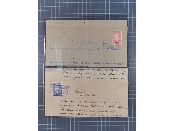 1919/29 (ca.), 30 fiscal documents franked with adhesives from the 1919 issue used as fiscals, some interesting usages and co