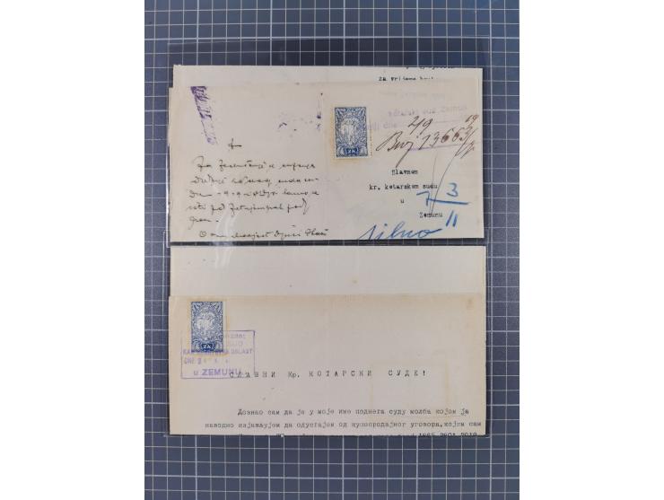 1919/29 (ca.), 30 fiscal documents franked with adhesives from the 1919 issue used as fiscals, some interesting usages and co