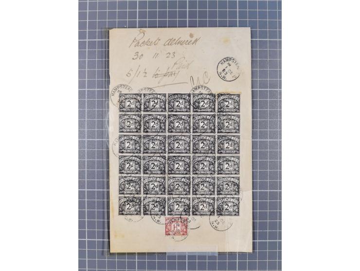 1832/1981, small group of covers and cards, noted 1845 entire letter from Antigua to London, 1888 Hawai cover to Germany endo