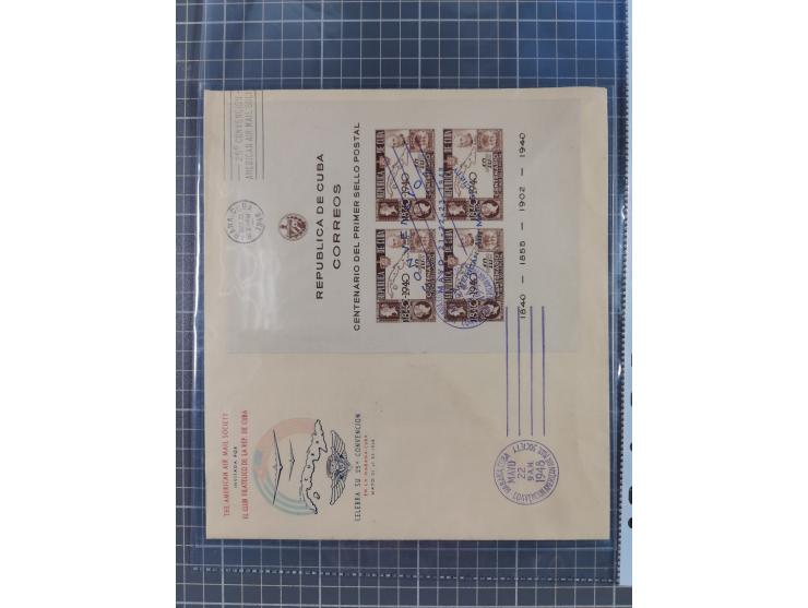 1832/1981, small group of covers and cards, noted 1845 entire letter from Antigua to London, 1888 Hawai cover to Germany endo