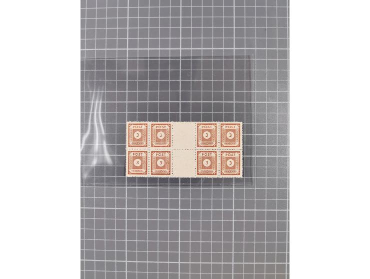 1945/48, postfrische, ungebrauchte und gestempelte Partie von Abarten, Farben und Besonderheiten, dabei Zwischenstege, ungezä