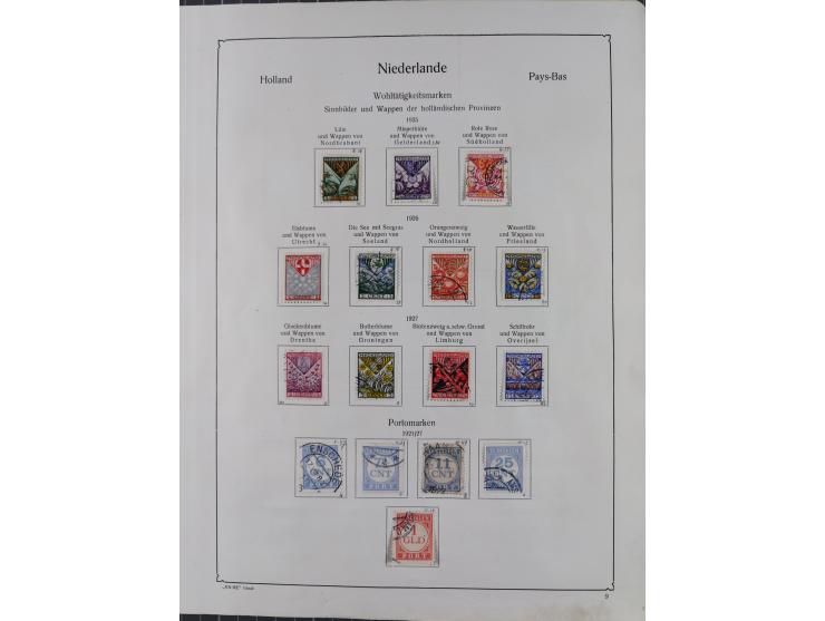 1852/1970, unused and later mnh collection on album leaves, classic with 1852/64 used examples, Armenwet overprinted five val