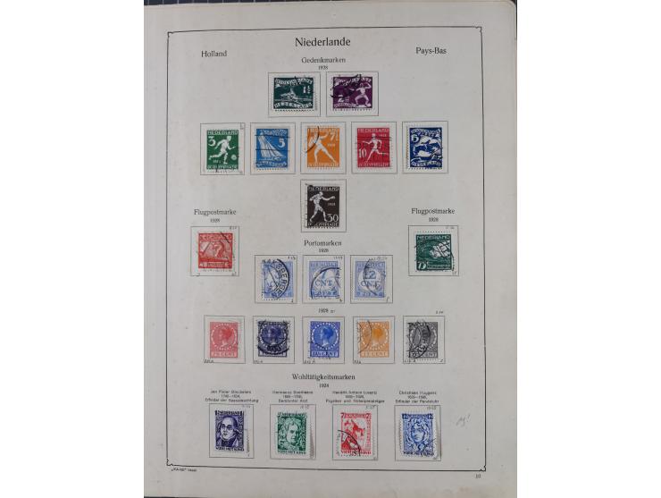 1852/1970, unused and later mnh collection on album leaves, classic with 1852/64 used examples, Armenwet overprinted five val