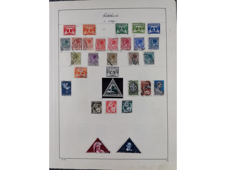 1852/1970, unused and later mnh collection on album leaves, classic with 1852/64 used examples, Armenwet overprinted five val