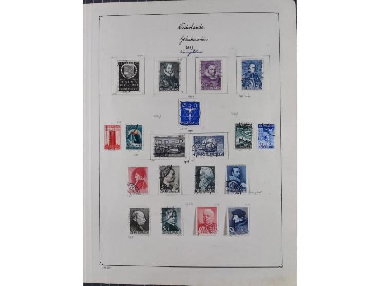 1852/1970, unused and later mnh collection on album leaves, classic with 1852/64 used examples, Armenwet overprinted five val